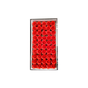 50 יח’ פרחי נוי לקישוט בניחוח סבון מדהים בצבע אדום