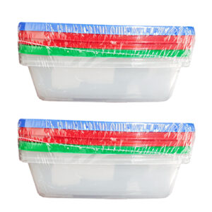2 יח’ מארז 2 יח’ קופסאות אחסון 2.5 ליטר מכסה צבעוני