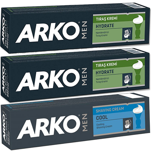 3 יחדות ARKO משחת גילוח סוגים שונים 90 מ"ל