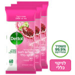 דטול שלישיית מגבונים לניקוי כללי 60 יח בניחוח רימונים 1.jpg