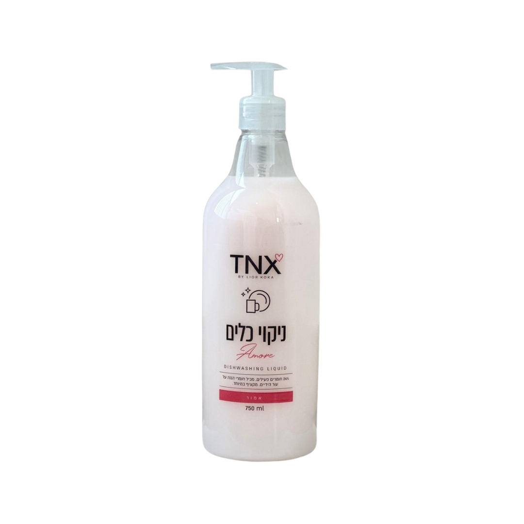 TNX – נוזל לניקוי כלים אמור 24% חומר פעיל – 750 מ”ל (סבון כלים)