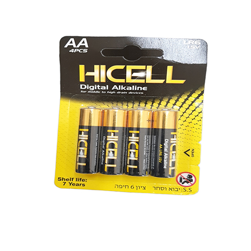 סוללות אלקליין HICELL רביעיה AA - SuperCare