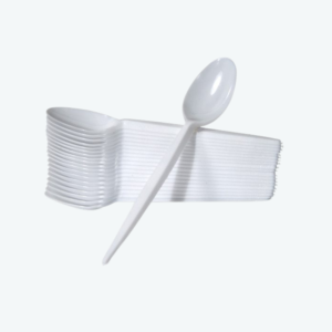 כפיות לבנות גמישות לקפה ותה 100 יח