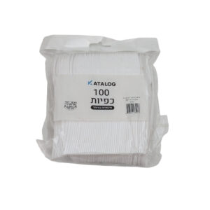 כפיות פלסטיק חד פעמי 100 יחידות מ.א