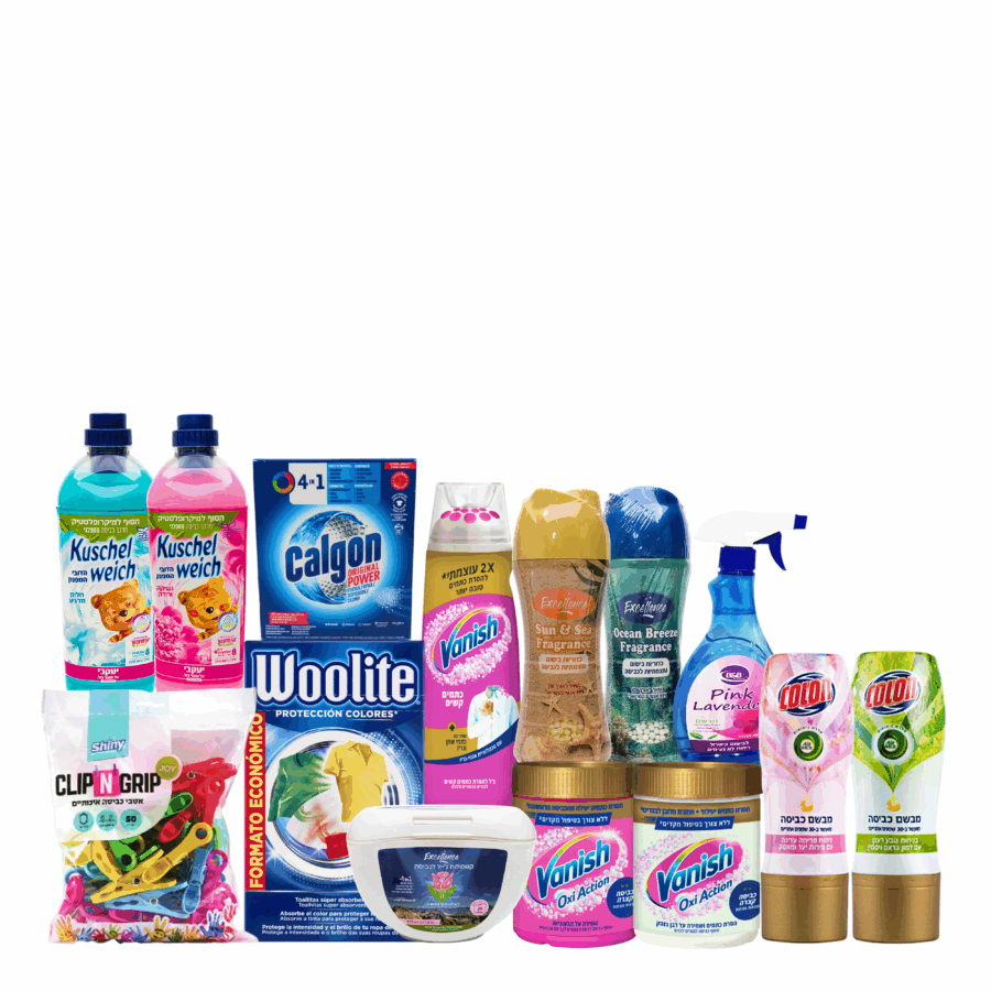 תמונה מאוחדת של מוצרים עם רקע לבן